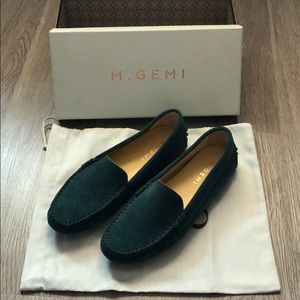 M. Gemi Felize Suede Drivers in Pine size 7.5(US)